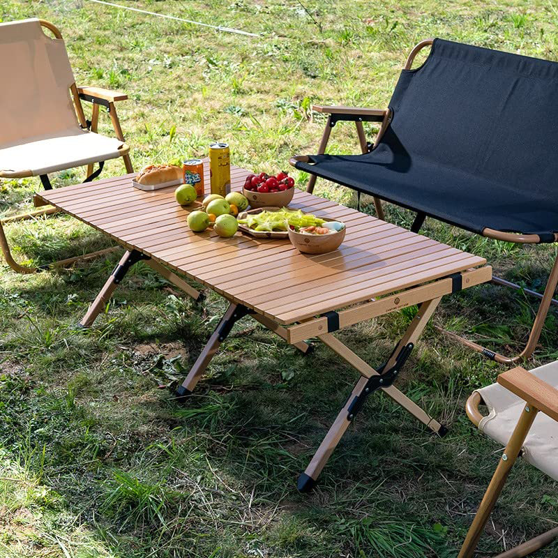 Big Size Outdoor Wooden Table Wood Table Outdoor Camping Wooden Outdoor Table Foldable Dining