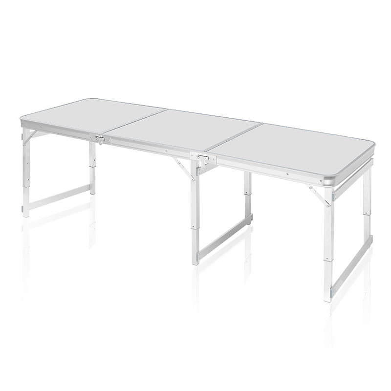 Portable Aluminum Outdoor Folding Tables Square Tube Adjustable Camping